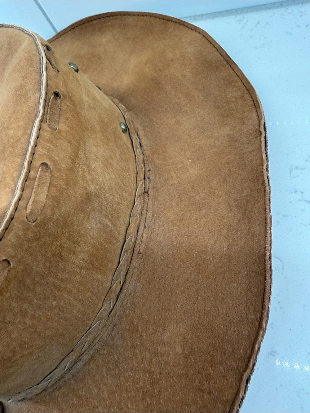 Brown Suede Western Cowboy Hat sz l